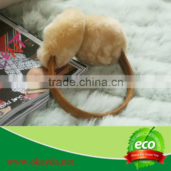 Warm Ear Covers for Winter, Sheepskin Earmuff, Sheep Fur Wool Ear Muffle photo-5