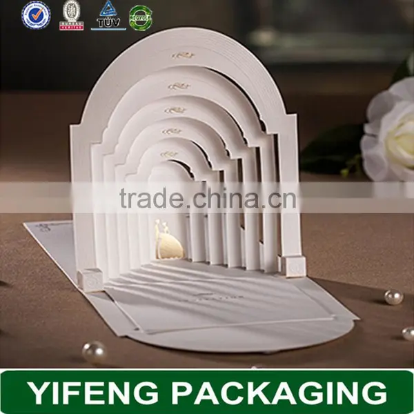 2015 Hot Sale Chinese Traditional Hollow Deep Red Wedding Invitation Cards Embossed English Words mr and Mrs photo-5