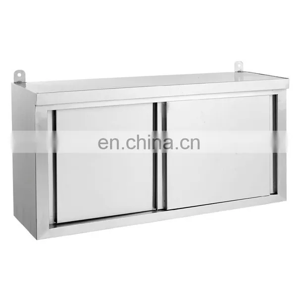 304 Stainless Steel Restaurant Work Bench With Sliding Door Cabinet photo-3