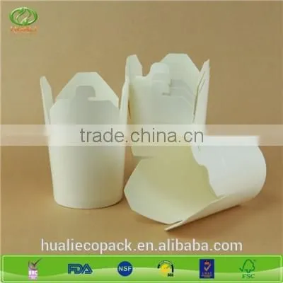Single Wall Round Bottom Disposable Folding Paper Cardboard Lunch Box photo-5