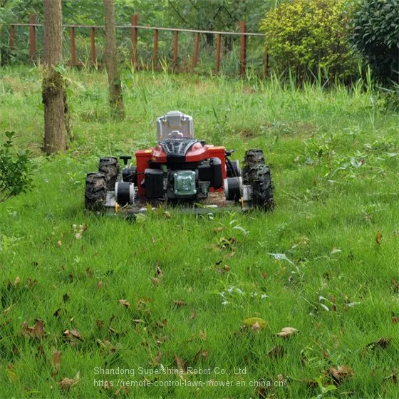 Radio Controlled Lawn Mower for Sale, China Remote Controlled Lawn Mower Price, Remote Control Slope Mower With Tracks for Sale photo-3