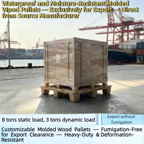 High-Strength, Nail-Free, Splinter-Free Molded Wood Pallets — Specialized for Warehousing and Logistics photo-3