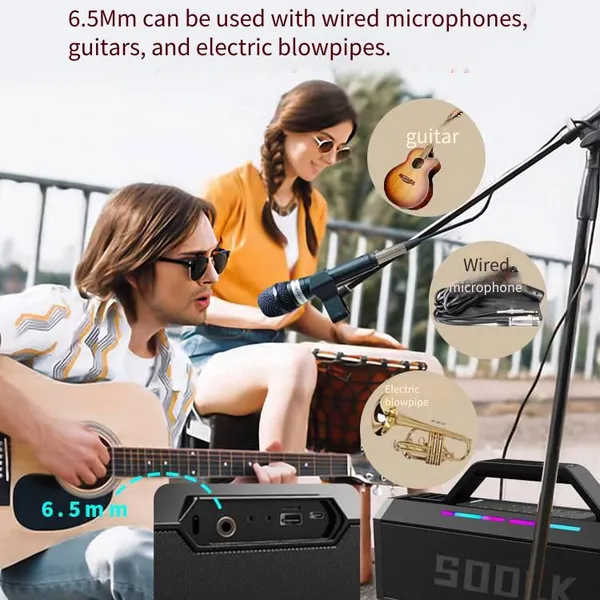 150w Sound Card and Speaker All-in-one Bluetooth Speaker With Reverb for Live Streaming, Internal Recording, and Monitoring, Suitable for Saxophone and Erhu photo-3