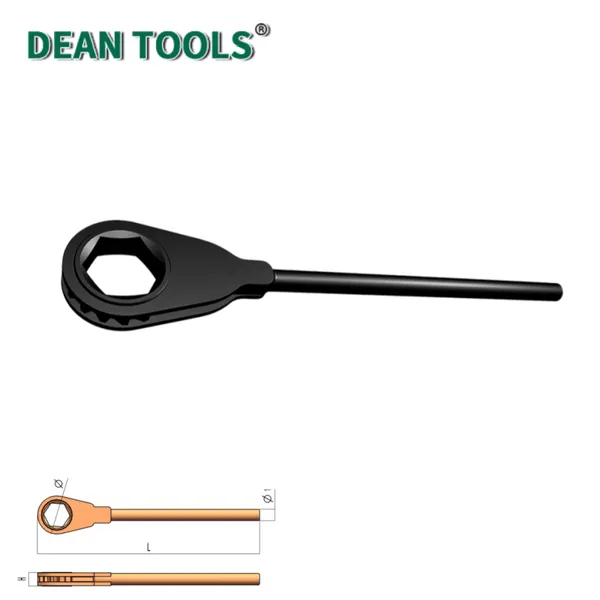 45# Steel Heavy Duty Ratchet Wrench,Socket Ratchet Wrench,Ratchet Spanner,Size 32 mm photo-3
