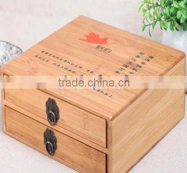 Unfinished Wooden Tea Box, Tea Packaging Box, Tea Storage Box photo-2