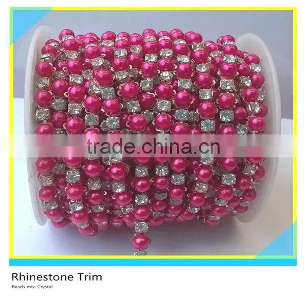 Fashion 888 Crystal Rhinestone Trims For Shoes 2 Rows Cup Chain 10 Yards 1 Roll photo-3