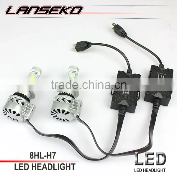 Hot Sale !!!Powerful Brightness 6000lm High Power h7 Led Headlight 6500k Auto Headlight Bulb