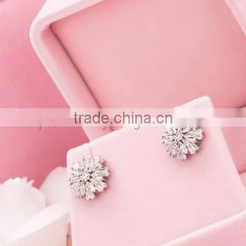 Hot Sale New Products 925 Silver Diamond Earrings for 2015 photo-2