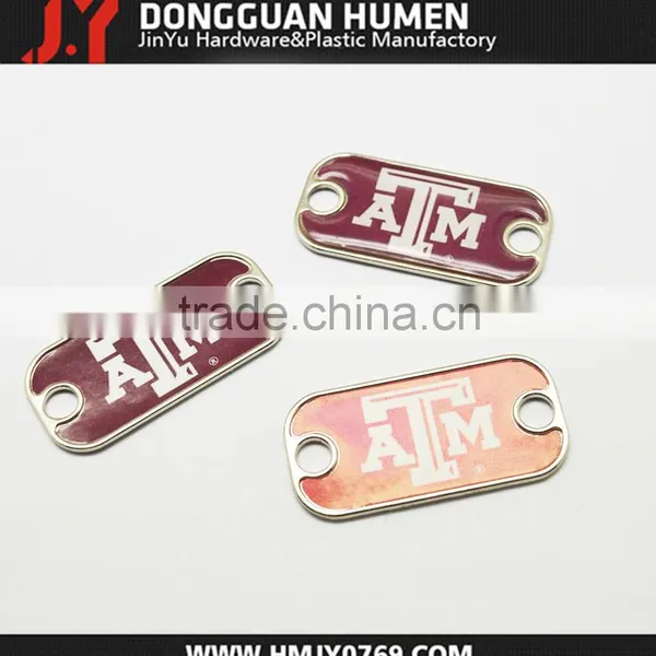 Various Design Paracord Metal Blank Shoelace Charm ,paracord Charms With Epoxy Sticker photo-2