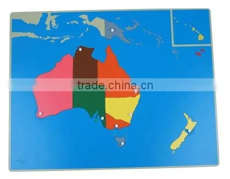 Factory Price Educaional NEW Australia Puzzle Map Montessori Materials for Sale photo-2
