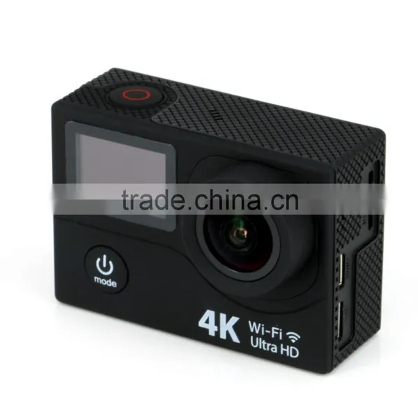 New 2016 Ultra HD 4K WIFI Sport Action Camera With Remote Control Dual Screen 2" LCD Waterproof 170 Helmet Camcorder DV DVR photo-4