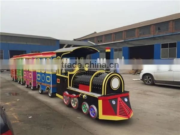 Amusement Park Trackless Train for Children Fun in Public Garden photo-4