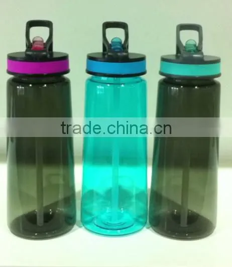 Easy Carry Sports Bottle Tritan Bottle 650ml 700ml With Ice Stick and Straw photo-6