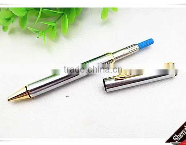 MT-01-Business Gifts Logo Pen, Heavy Sliver White Metal Ballpen photo-4