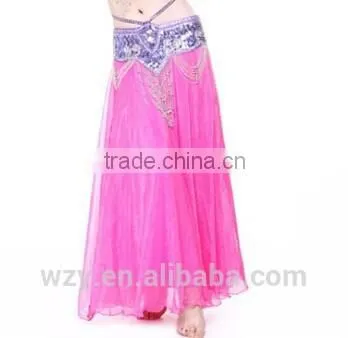 Ballroom China Supplier Two Layers Lady Chiffon Wholesale Belly Dance Skirt for Lady photo-6