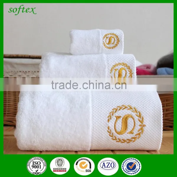 Terry 100% Cotton Hotel Towels Face Towels With Embriodery Logo photo-3