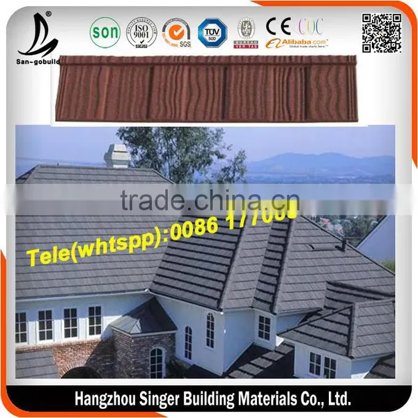 SGB001 Stone Coated Steel Roofing Sheet/sand Metal Roof Tile photo-2
