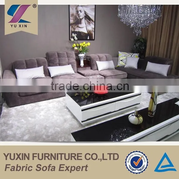 New Design Corner Fabric Sofa, L Shape Sectional Home Sofa Set, Living Room Furniture photo-4
