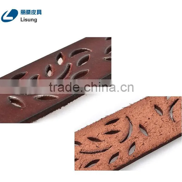 Mens Strong Hollow Out Mexican Genuine Leather Belts photo-5