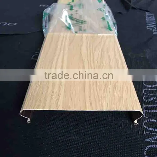 Roller Coating/Powder Coating Wood Grain S Shaped Metal/ Aluminum Interior Strip Ceiling