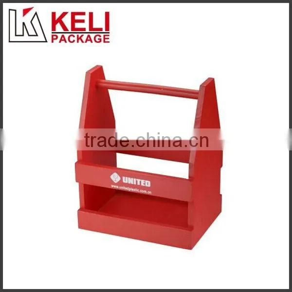 Special Customized Red Wooden Wine Tote