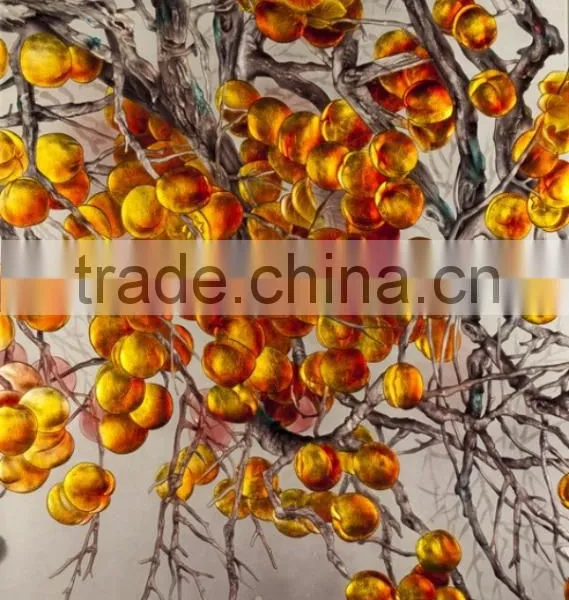 Customized Pattern Fusing Float Glass Painting Pictures Of Fruits photo-2