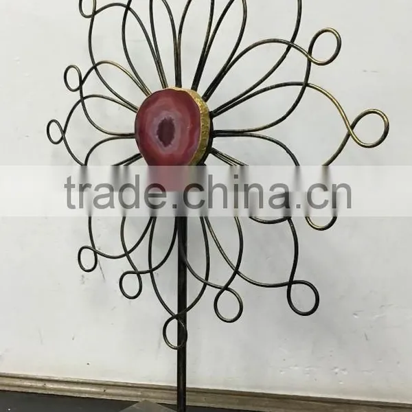 Sunburst Agate Metal Decor photo-3