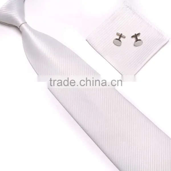 Classical Plaid Fashion Mens Handkerchief Tie Cufflinks photo-2