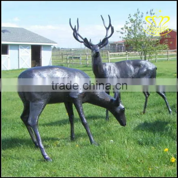 Outdoor Landscape Sculpture Bronze Deer Sculpture All Kinds of Animal Sculpture photo-2