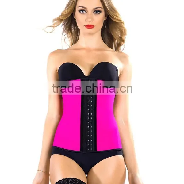 S-SHAPER Factory Price Faja Latex Waist Cincher Sports Waist Trainer 3 Hooks Steel Boned Waist Training Neopreno Waist Cincher