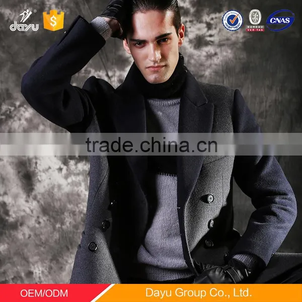 Fashion Winter Jackets for Men Brand Cashmere Wool Coat Double-breast Custom Made Cashmere Wool Coat