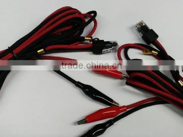 Nylon Cables With Alligator Clips to RJ11 6P6C Connector Test Replacement Cord photo-3