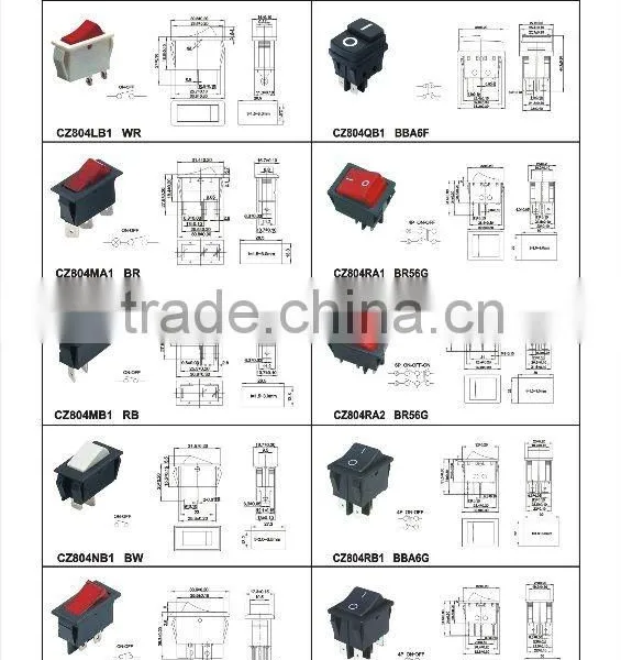 Chzjcz/rocker Switch,Automotive Rocker Switches/*-/-11//*-1 168579-Car Rocker Switch photo-3