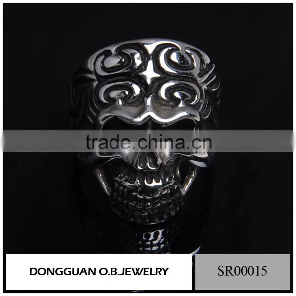 Sterling Silver Motorcycle/Biker Chain Piston Ring/316l Stainless Steel Mens Ring Wolesale photo-5