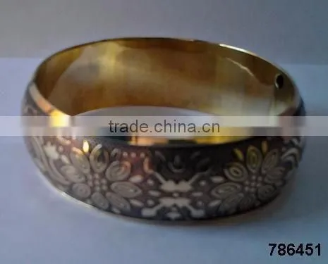 Indian Brass Metal Fashion Bangle Bracelet Twisted Wire photo-3
