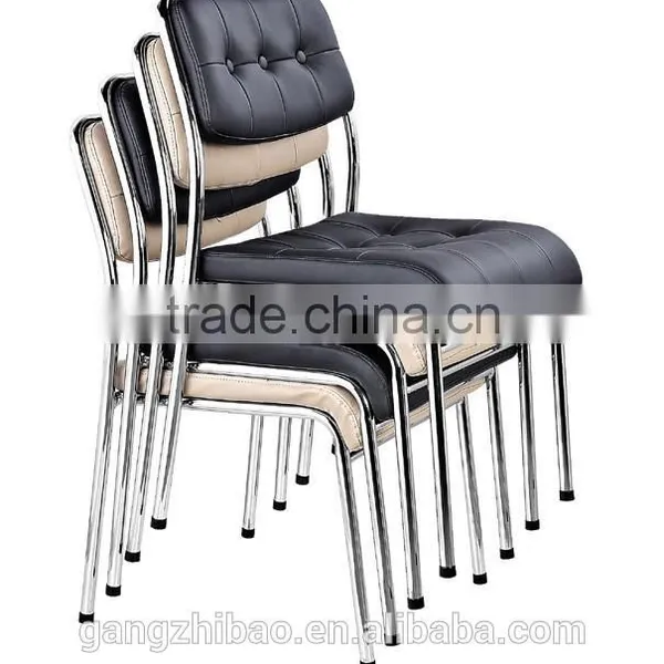 Leather Office Chair Reception no Arm Stackable Chair AH-20 photo-2