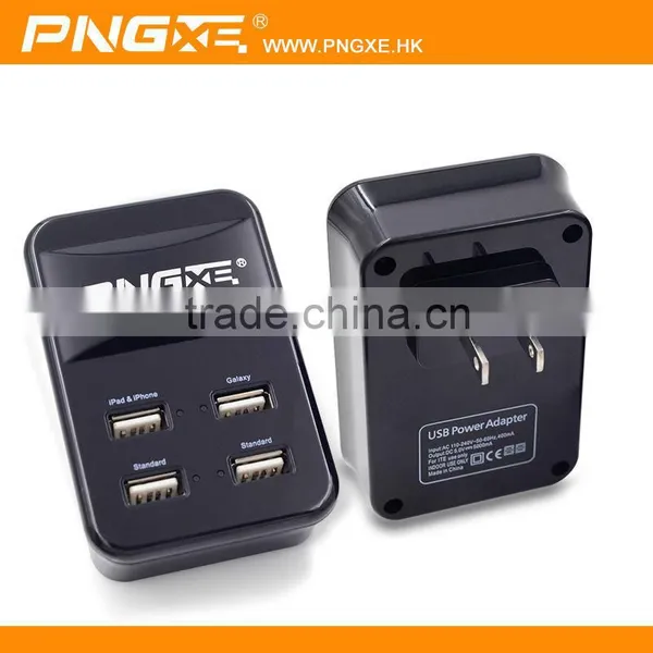 Wholesale PNGXE Branded 5V 5A 4 Port Usb Charger, Portable Mobile Phone Charger photo-4