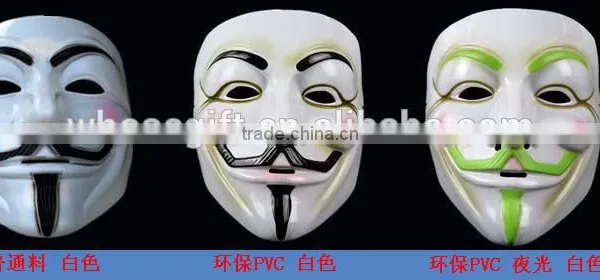 Wholesale PVC Guy Fawkes Mask V for Vendetta Mask /Halloween Masquerade Mask photo-2