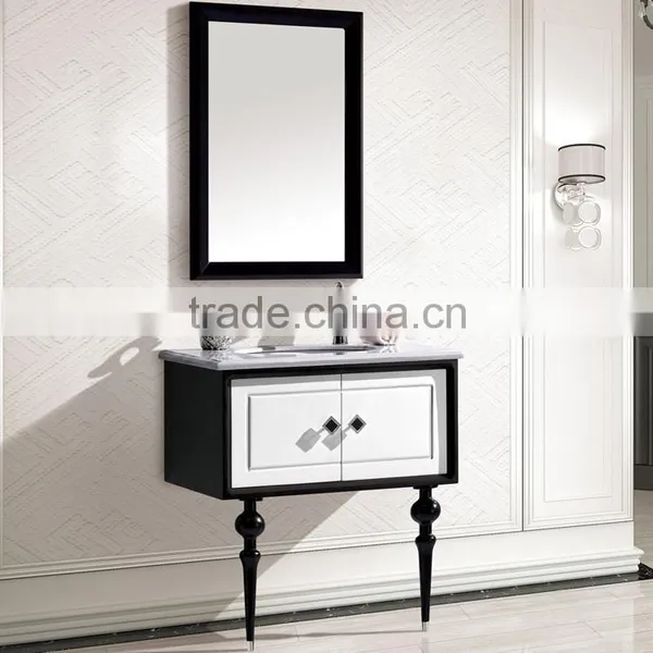 WTS-857Y Design Element Pearl White Solid Wood 30-inch Modern Bathroom Vanity Set photo-4