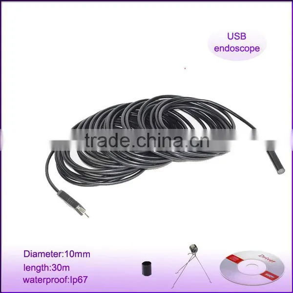 Portable Dia 10mm Waterproof Borescope Endoscope Inspection Camera 30m Cable