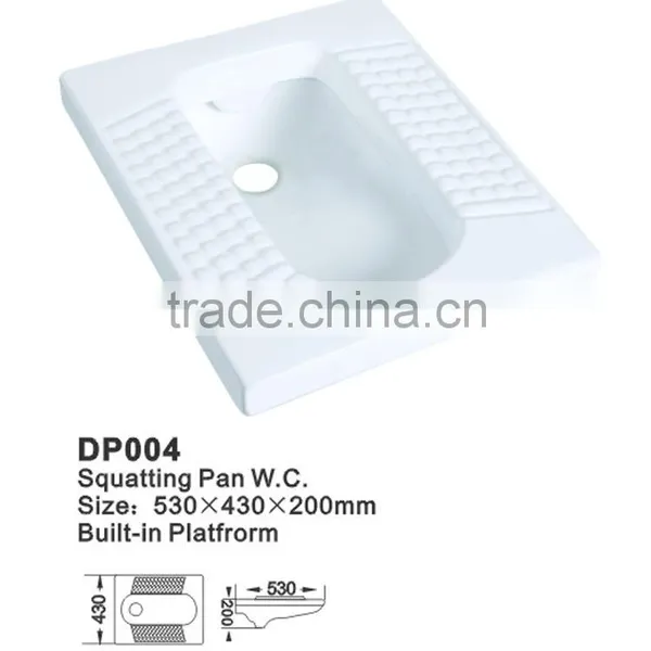 New Arrival Ceramic Squat Pans,squat WC,asia Toilet Squat DP004 photo-3