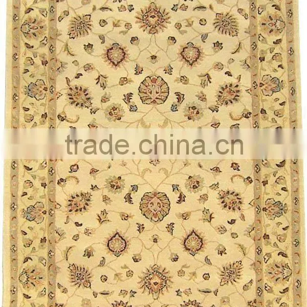 Hand Tufted Wool 60 Count/Hard Twist Carpet, Latex Backed With Cloth