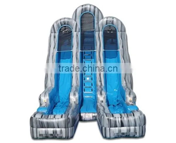 2016 Kids and Adults Used Inflatable Water Slide Pool Double Lane Inflatable Slide/wet Slider/waterslide Sale photo-2
