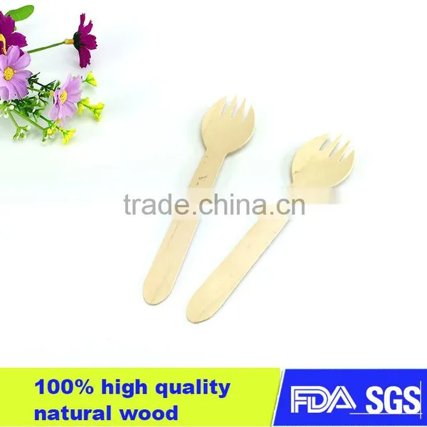 Natural Disposable Wooden Cutlery Spoon Fork Knife photo-2
