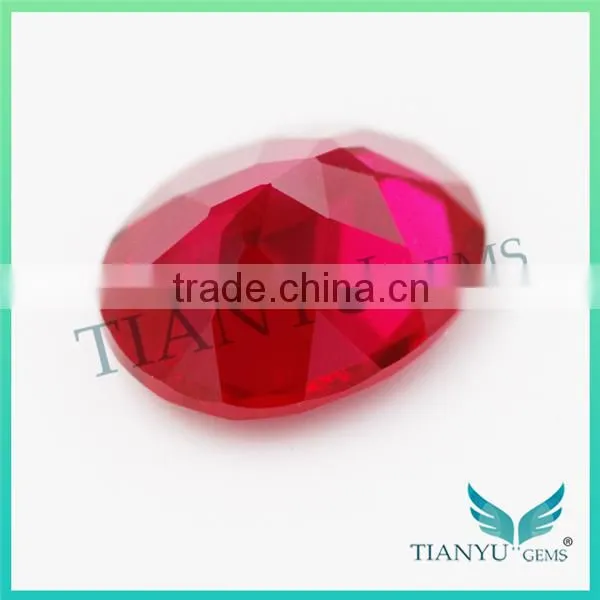 Wholesale Loose Synthetic Colored Gems Stones #8 Oval Cut Ruby Stone Corundum Gemstone Price photo-2