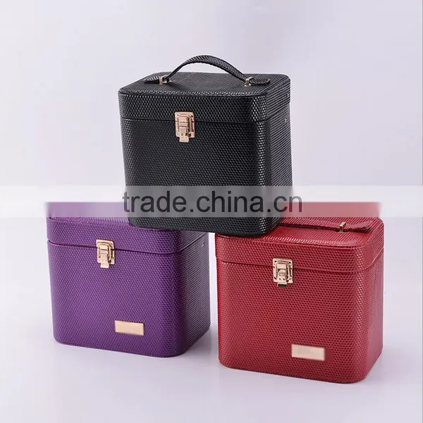Chinese Factories Wholesale Custom Portable Luxurious Leather Cosmetic Box, Multi-function Eye Shadow Box, Beautiful Storage Box photo-2