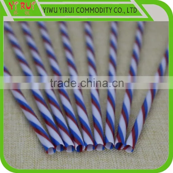 Striped Drinking Straw With Ring photo-2