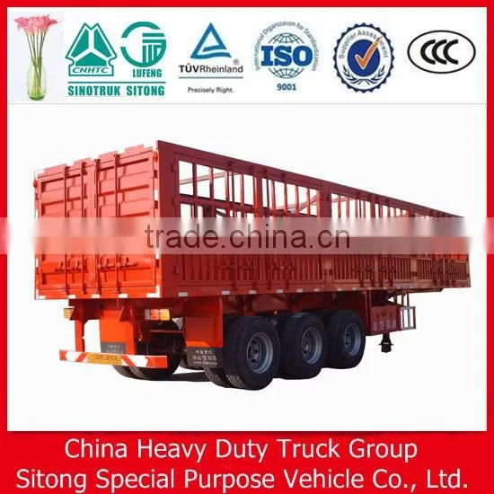 Livestock Truck Trailer Manufacturers: 3 Axle Utility Stake Fence Semi Trailer photo-2
