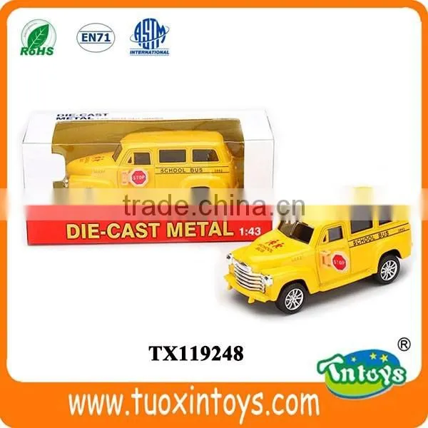 Double-decker Scale School Diecast Bus Model Toy photo-2