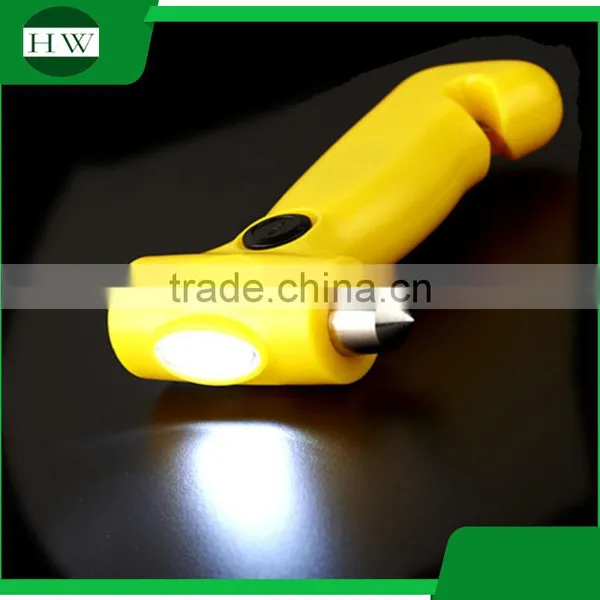 Car Escape Tool Cranking Safety Belt Cutter & Car Glass Hammer Broker With LED Dynamo Flashlight Torch photo-3